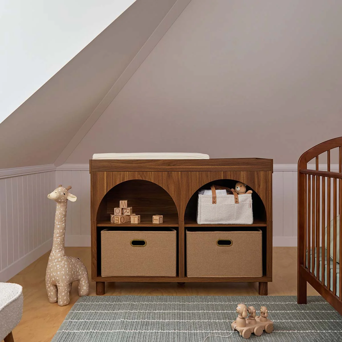 Archie Change Table with Removable Top - Hazelnut